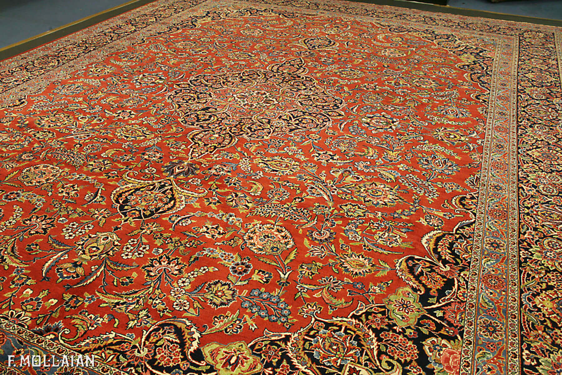 Tapis Persan Semi-Antique Kashan Dabir n°:62517068